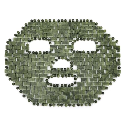 gemshan Jade Mask 100% Natural Stone Facial Mask for SPA Skincare Beauty Tools for Puffy Eyes Dark Circles