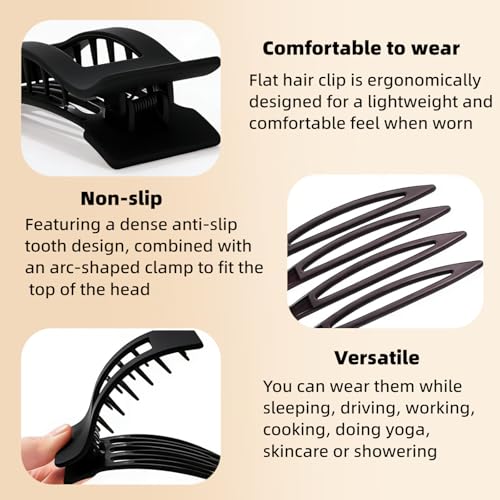 Set de 8 pinzas grandes mate para cabello miniatura 3