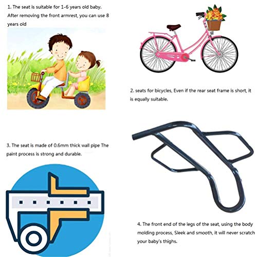 Leilims Bicycle Child Safety Rear Seats, Bicycle Child Seat Electric Car Baby Rear Bike Thickening Bicycle Baby Safety… - Image 6