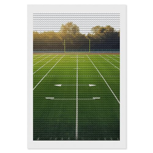 Peinture diamant terrain de sport vert kit adulte broderie diamant rond maison