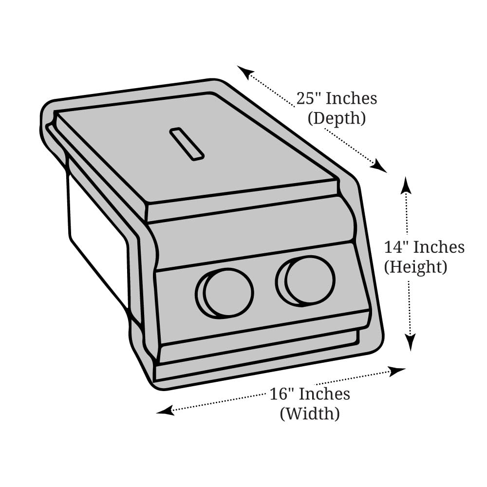 Covers & All Outdoor Built in Grill Side Burner Cover, Durable 12 oz Waterproof & UV Resistant, BBQ Grill Protector for Both Indoor & Outdoor Use (16