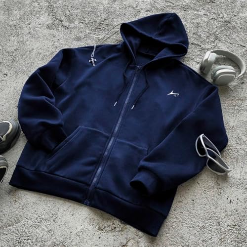 Image of PROSHARX Fleece Zip Up Hoodie for Men, Hooded Sweatshirt /jacket | Warm, Comfortable & Soft