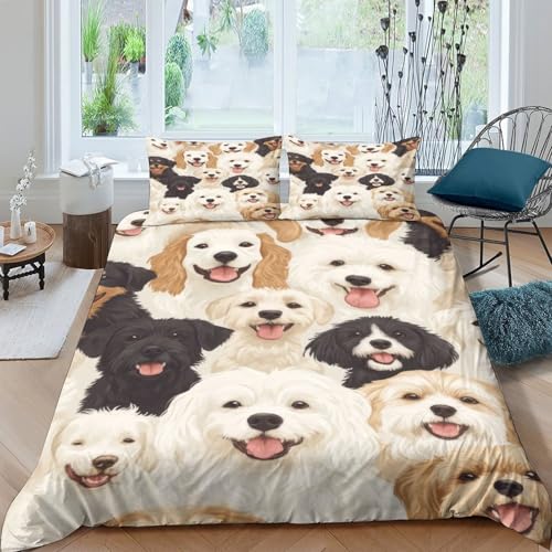 Housse de Couette Chat Mignon Microfibre Imprimé 3D Confortable Léger Super King 260x220 - 4