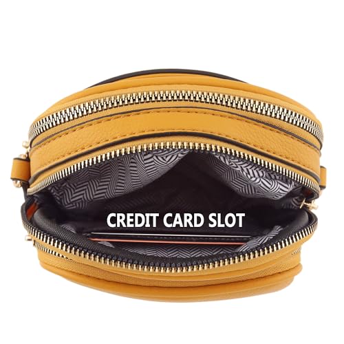 Image of FashionPuzzle Multi Pocket PU Leather Casual Medium Crossbody Bag with Adjustable Strap