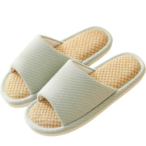 Cloth Slippers Linen Slippers - Breathable, Anti-Slip, Easy to Clean - Summer Silent Slippers for Women and Men