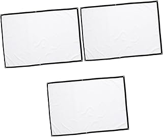 3 Pcs Tela De Projeção Telas De Projeção Tela Portátil Tela De Projeção De Tela Externa Cortina De Projetor Portátil Tela De Projeção Portátil Cortina Macia Dobra Branca UKCOCO