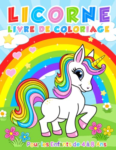 Licorne livre de coloriage Pour les Enfants: Licornes à colorier heureux et drôles. - Dès 4 ans