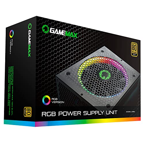 GameMax RGB850 Modular 80 Plus Gold Power Supply with 14cm RGB Fan - Black - Image 18