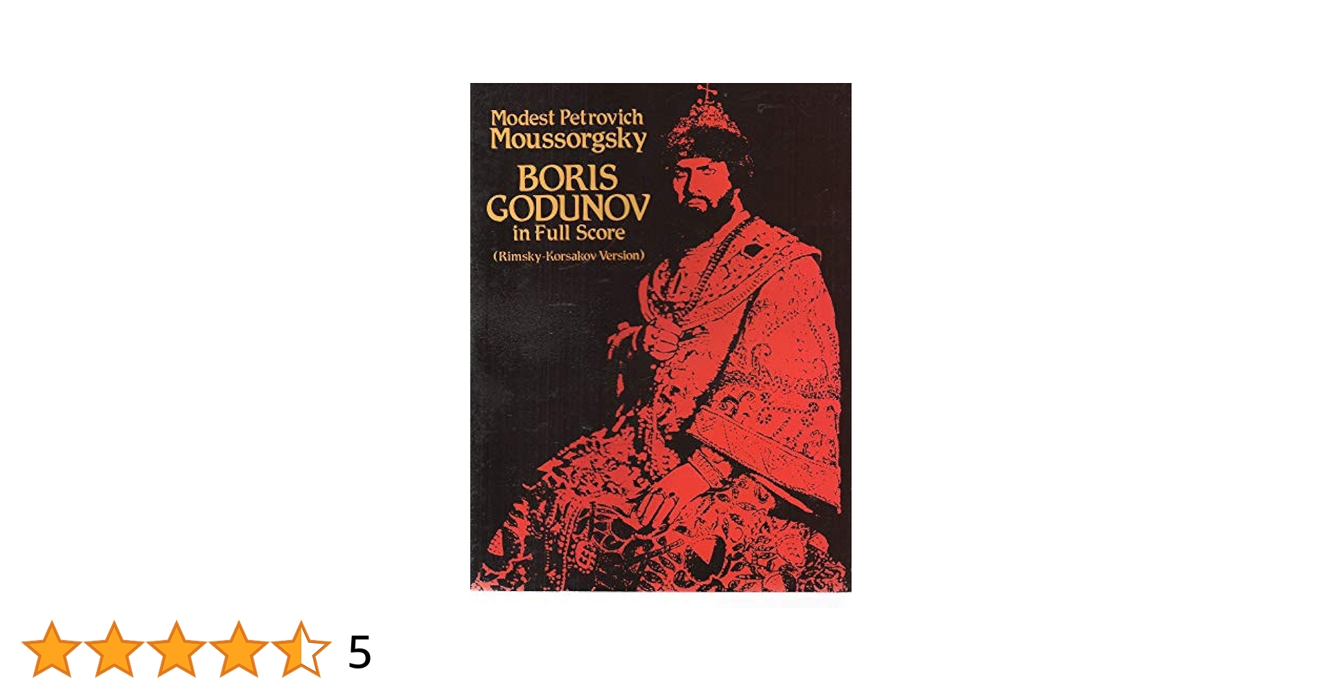 Boris Godunov in Full Score (Rimsky-Korsakov Version