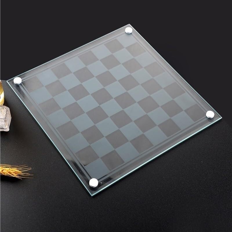 Schachbrett Holz Schachset mit Trinkglas, Brettspiel, Schachbrett mit durchsichtigem Schnapsglas, Trinkspielsets (25 x 25 cm) Schach(35 * 35cm)