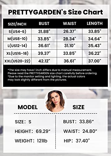 Prettygarden Women's Summer Boho Floral Sundress Sleeveless Halter Neck Elastic Waist Tiered Ruffle Mini Swing Dress (Grey Apricot,Small) #TOP5