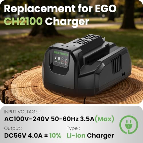 Image of 1 Pack Replacement for EGO 56V Battery 5Ah BA2800T and CH2100 Charger