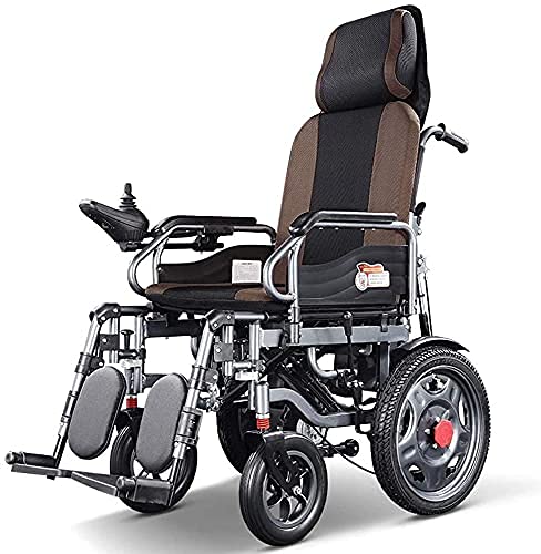 SGSG Electric Wheelchair with Headrest and Flashlight are Dual-Use, Lightweight, Foldable, and Disabled Scooter for The Elderly