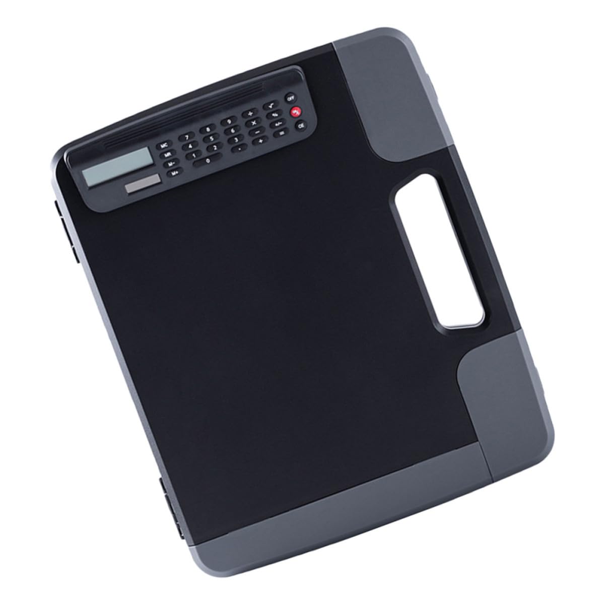 Tofficu Clipboard Documenti A4 con Calcolatrice, Organizer Nero in Pp