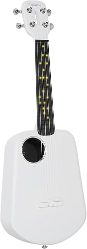 POPULELE Ukelele de concierto de 23 pulgadas de fibra de carbono con APP gratis lecciones en línea para principiantes adultos adolescentes niños