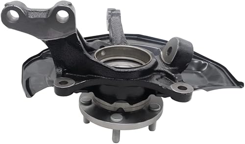 AutoShack - Conjunto de cubo de rueda y nudillo de dirección delantera, 5 lengüetas con ABS de repuesto para Toyota Camry 2.4L FWD KN100044 2007