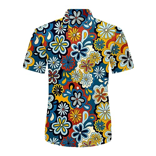Stazary Neon Shirts for Men Button Up Shirts,Mens Neon Shirt Hawaiian Shirt for Men,Mens Beach Shirts Neon Clothes - Image 4