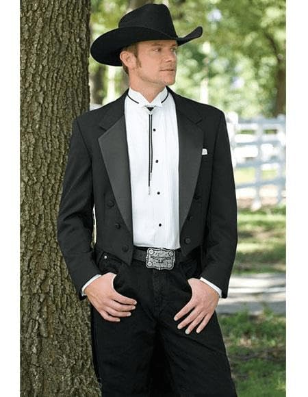Country Tuxedos for Weddings Mens Black Traje Vaquero Suit & Tuxedo2