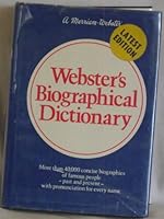 Webster's biographical dictionary 0877793433 Book Cover