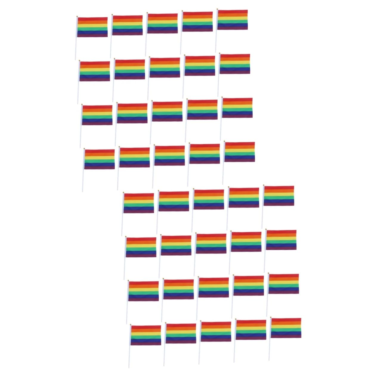 Drapeaux arc-en-ciel LGBT portatifs pour décorations de fête et marches des fiertés