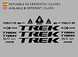Diseño exclusivo Ecoshirt OT-KRT7-RY3D Pegatinas Trek Fuel Ex 9.9 Bikes F144 Stickers Aufkleber Decals Autocollants Adesivi MTB BTT, Negro