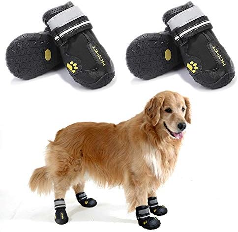 Dog Shoes for Small Medium Large Dogs Waterproof Dog Rain Boots & Paw Protectors Dog Crocs with Adjustable Reflective Straps Durable Anti-Slip Dog Paw Protector Dog Shoes Booties for Hot Pavement