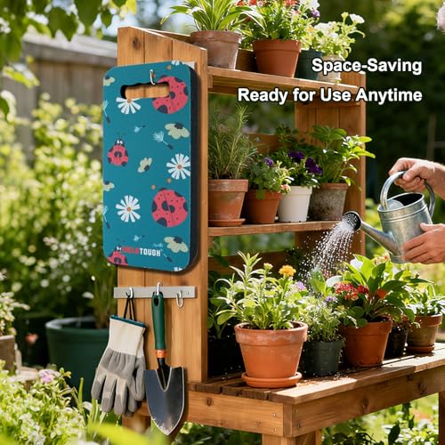 Image of MELOTOUGH Garden Kneeling Pad, 1 inch Thick Soft NBR Foam Kneeling Pads for Gardening, Cleaning, Work - Lightweight & Comfortable, 15.75 inchx7.2 inch (Ladybug)
