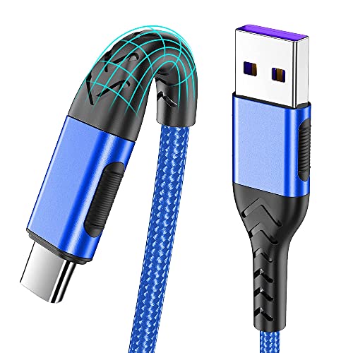 Image of Durcord USB C Charger Cable, Upgarded 2Pack 10ft Fast Charging 10 Feet USB Type C Charging Cord Cable, 10 Foot Type C Charger Braided USB Cable Compatible with iPhone 15 /Pro /Plust /Max-Blue