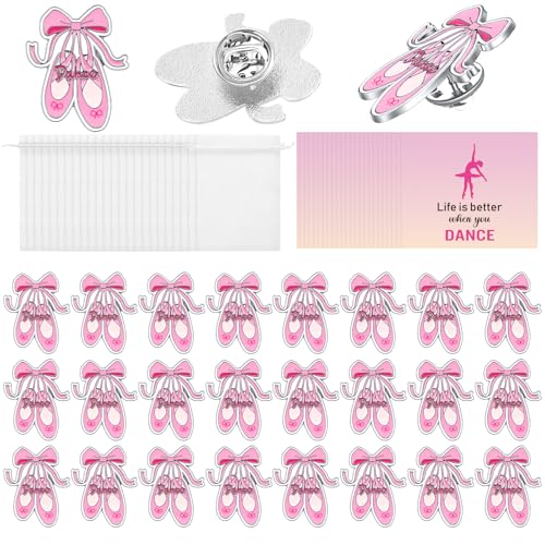Image of Misdary 24 /48 Set Dance Gifts Ballet Brooch Pins Cards Bags for Dancer Ballerina Party Favors Women Team Award Recital Gifts