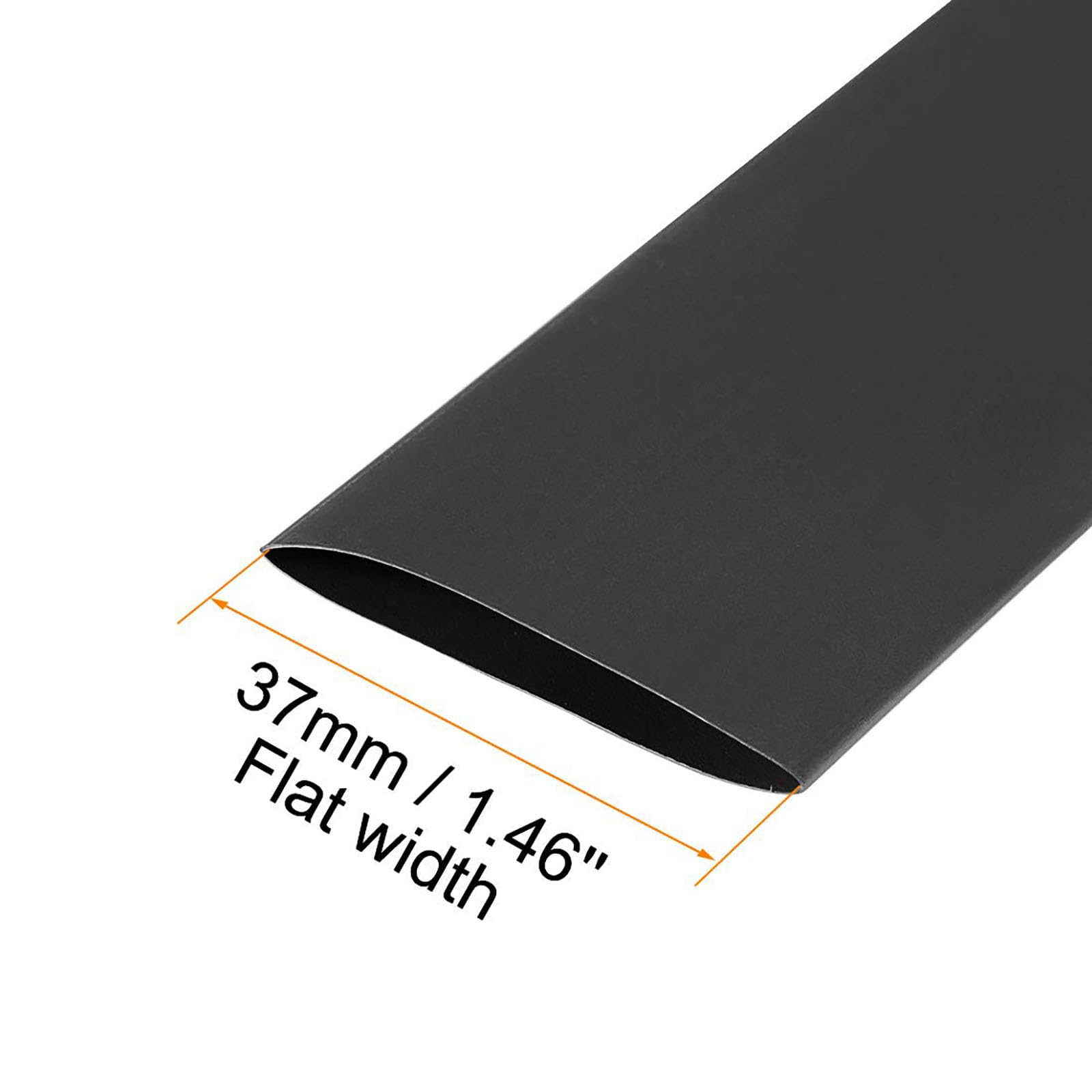 Gaine thermorétractable de 30 mm de long, 2 m de long, rapport 2:1 pour isolation électrique, réparations, câbles enroulés, connecteurs de fils, noir [, 22 mm x 2 m]