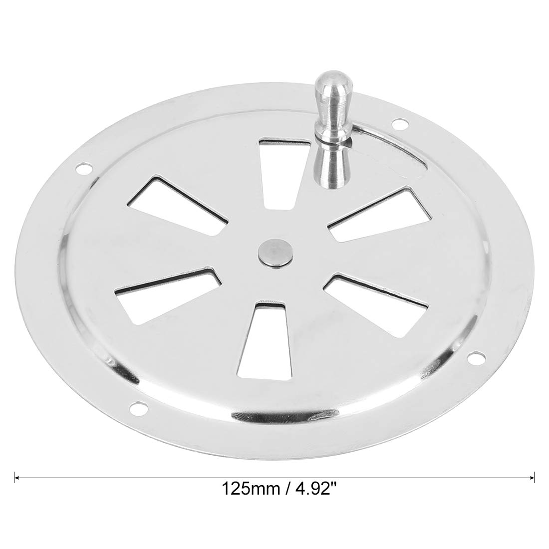 Sea-Dog Textured Quarter Turn Deck Plate - Black - 8
