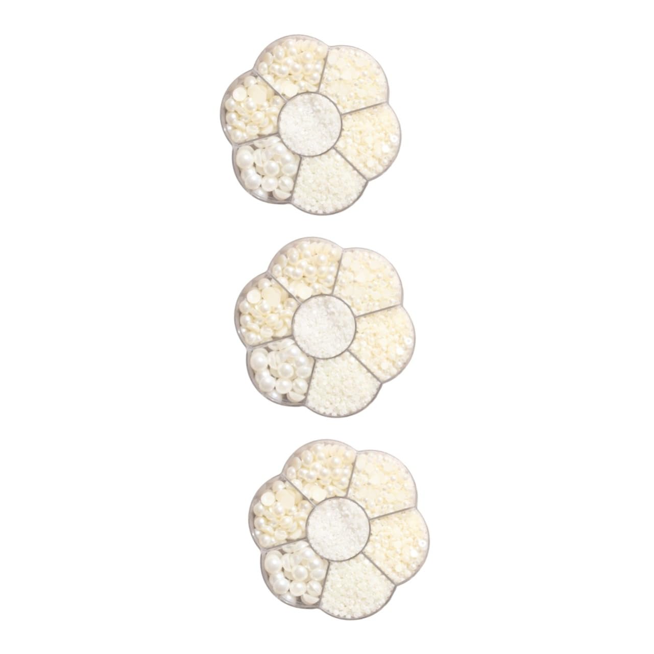 Operitacx 16800 Pz gemme per unghie mezze perle per l'artigianato flatback strass decorazioni unghie perline semicircolari perline sparse semicerchio gemma bosso di prugna di perle