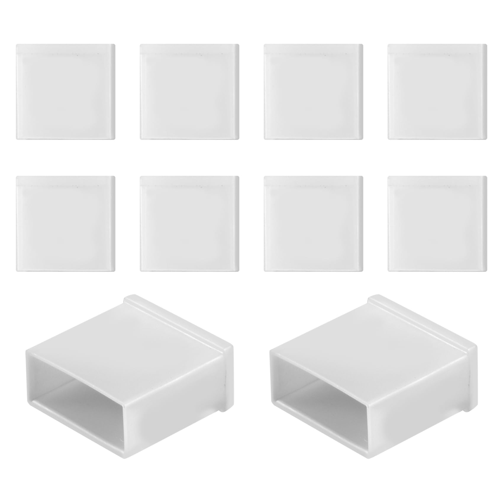 rirue 10pcs Clear Plastic USB Type A Plug dustproof Plug Stopper Protection Cap