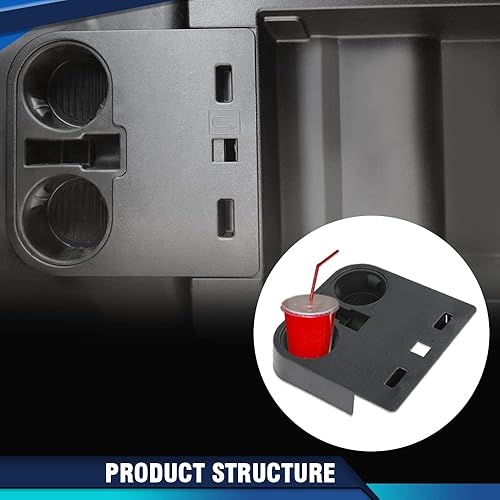 Miniatura 2 de PIT66 Portavasos Central Bajo el Asiento Delantero Inferior Portavasos Central Compatible con Ford F150 2015-2020Fit Ford F250 F350 F450 F550 Super