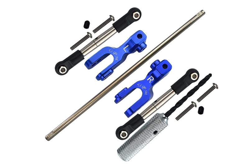 GPM Kit Barre Antirollio E Bracci In Alluminio Per Traxxas Unlimited Desert Racer 4X4 - 23 Pezzi Rosso