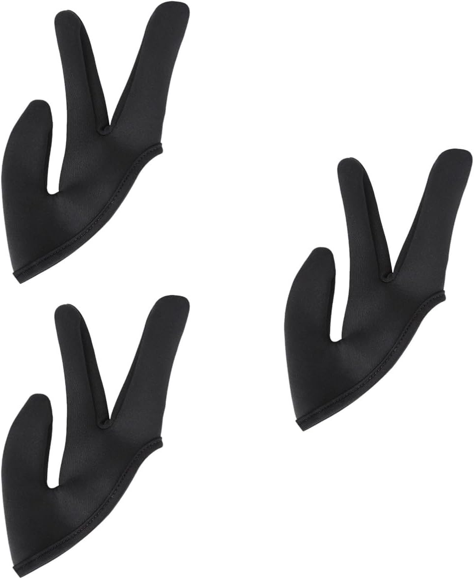 FOMIYES 3pcs Hairdressing Three Finger Glove Finger Cover for Curling Straightening Comfortable Fit for Salon Professionals Must-Have Tool for Hair Styling