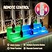 Lavoker Acrylic Led Lighted Liquor Bottle Display Bar Shelf Alcohol Whiskey Shelves Rack Stand Tray Units for Home Bar Living Room with Remote Control 40 inch 3 Steps