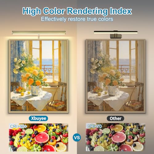 Image of LED Picture Lights for Paintings Plug in, 14 Inch 4W Adjustable Art Light Gallery Wall Light for Display Art Work, Antique Brass Finish, CRI90+, 3000K Warm White, ETL Listed (Pack of 2)