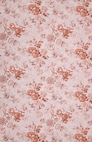 Image of LINENWALAS Cotton Curtains for Long Door Set of 2, Linen Textured Doors Curtains for Home Decor, Hangs Elegantly with Eyelet Rings (4.5ft x 6 ft,) Pink Rose
