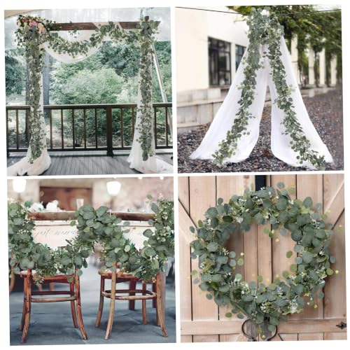 Guirlande d'eucalyptus en Dollars argentés pour cheminée et table de fête