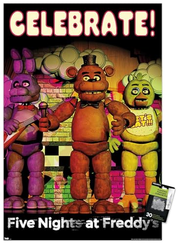 Five Nights at Freddy's - Celebrate Wall Poster with Push Pins