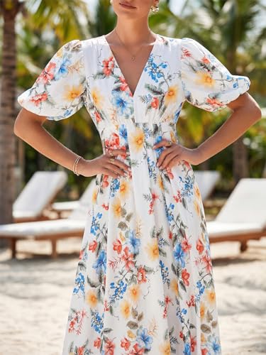 Image of Maxigerui Women's Summer Floral Maxi Dress Spring Wedding Guest Dress 2026