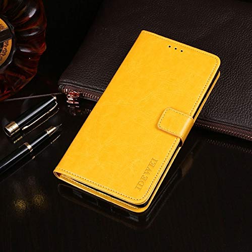 JIANWU Case Cover, For Samsung Galaxy Note 20 Ultra Crazy Horse Texture Horizontal Flip Leather Case with Holder & Card Slots & Wallet (Color : Yellow)