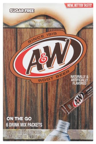 A&W Root Beer Caffeine/Sugar Free Classic On-the-Go Drink Mix Packets - 1 Box (6 pks) image 5