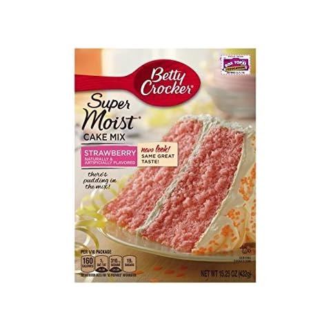 Betty Crocker Super Moist Strawberry Cake Mix (3 Pack) Cover