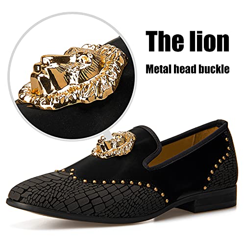 Image of JITAI Men's Dress Shoes - Casual Rubber & Leather Loafers for Men - Fashion Business Formal Wear