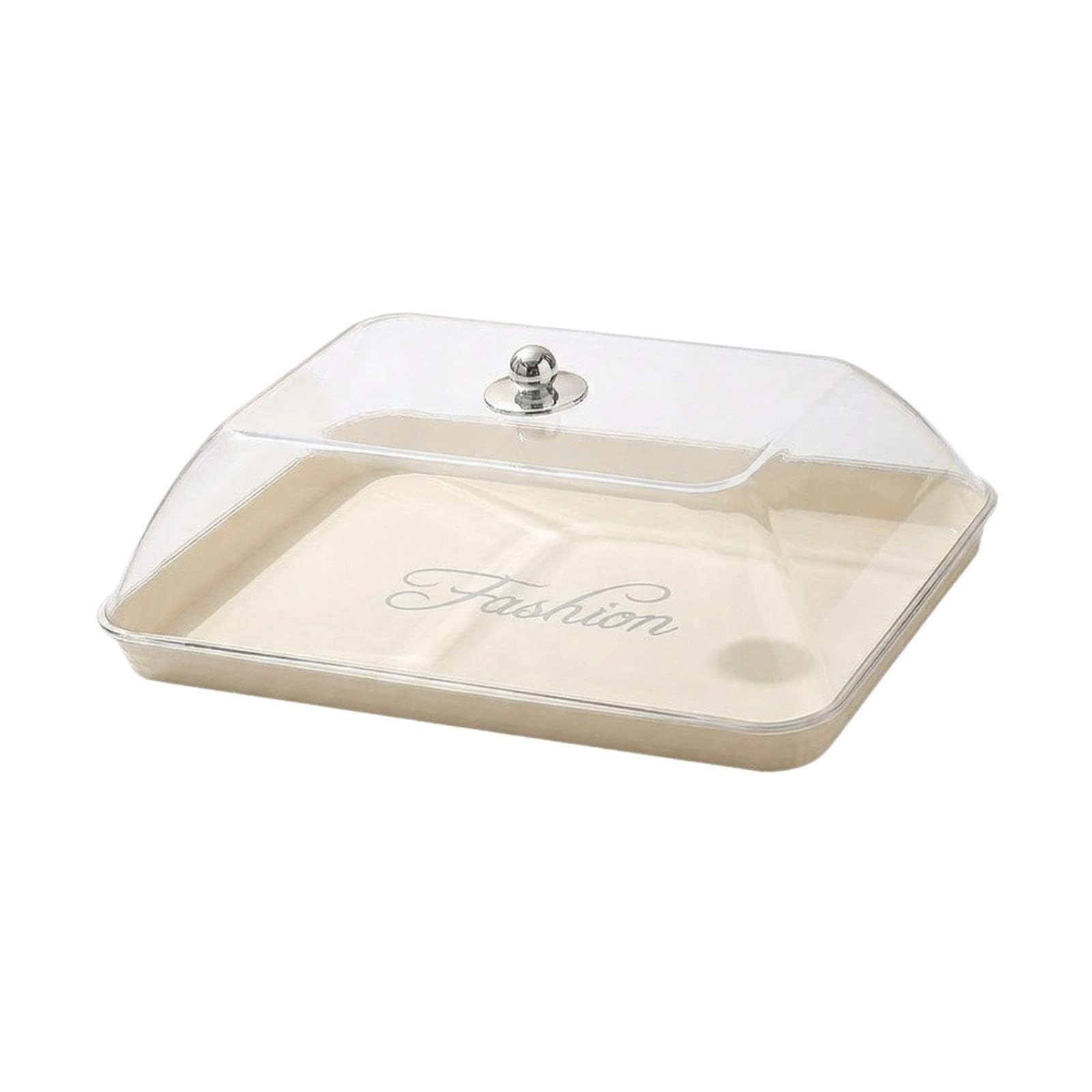 Alzata per Torte con Coperchio, Piatto Da Portata Trasparente, Piatto Multifunzionale con Coperchio in PP per Buffet, Dessert, Barbecue, Adatto per, Chiaro