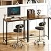 HOOBRO Bar Table with Charging Station, Rectangular Pub Table, High Top Coffee Table, Counter Bar Height Table, Narrow Long Dining Table, 35.4