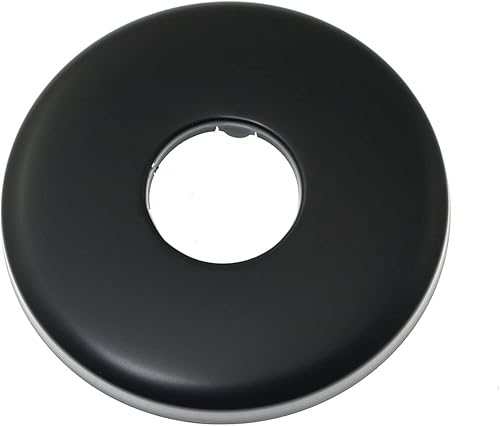 Miniatura 5 de Brida para brazo de ducha, 4 unidades, color negro mate, 2.5 pulgadas, diámetro exterior, de acero inoxidable, cubierta de brida para la mayoría de