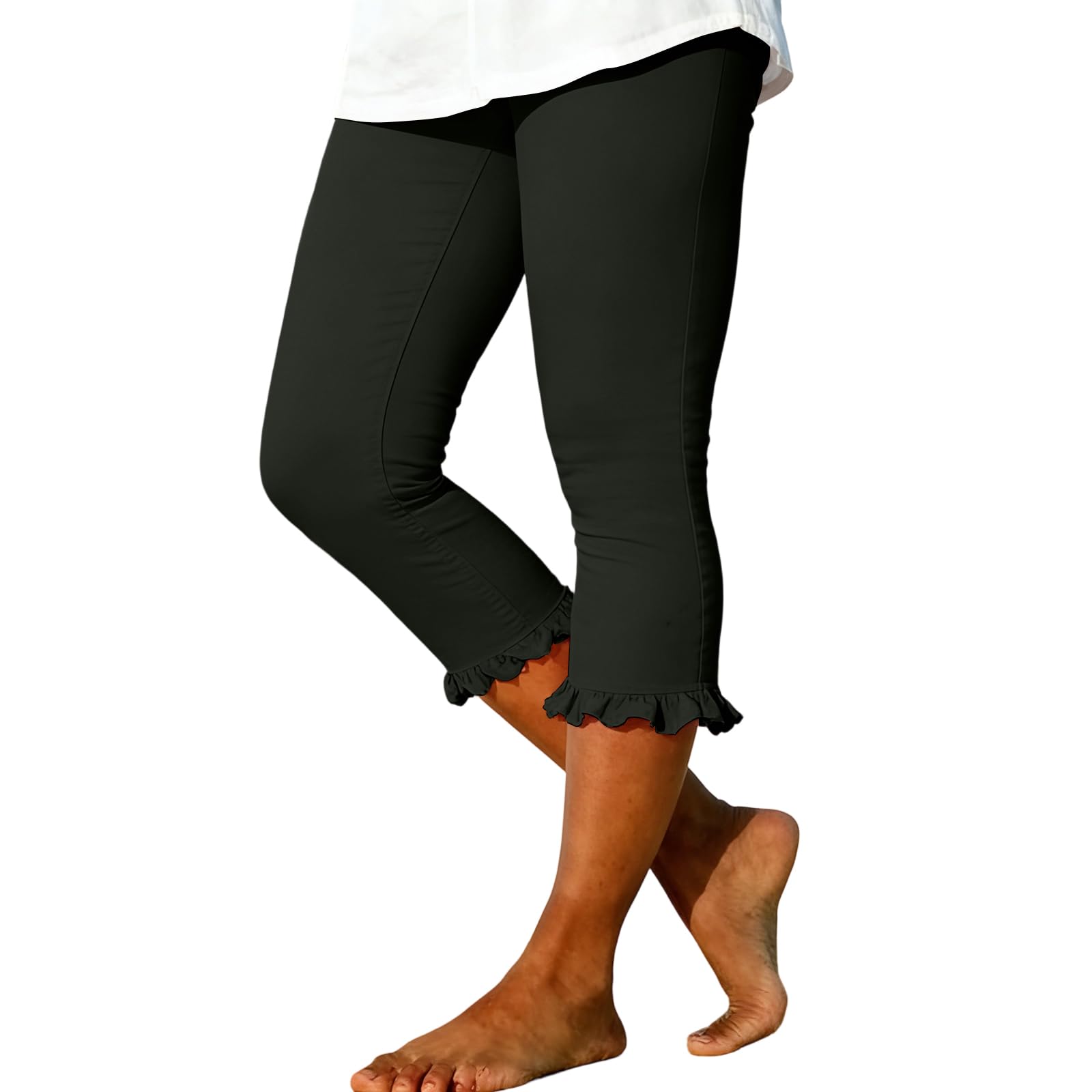 Generisch Damen Leggings High Waist Kompressionsleggings 3D Kompressionsleggings Damen Sportleggins Strassbesatz Perlen Design Yogahose Sommer Alltag Fitnesshose Stilvoll Freizeit Modern Eleganz